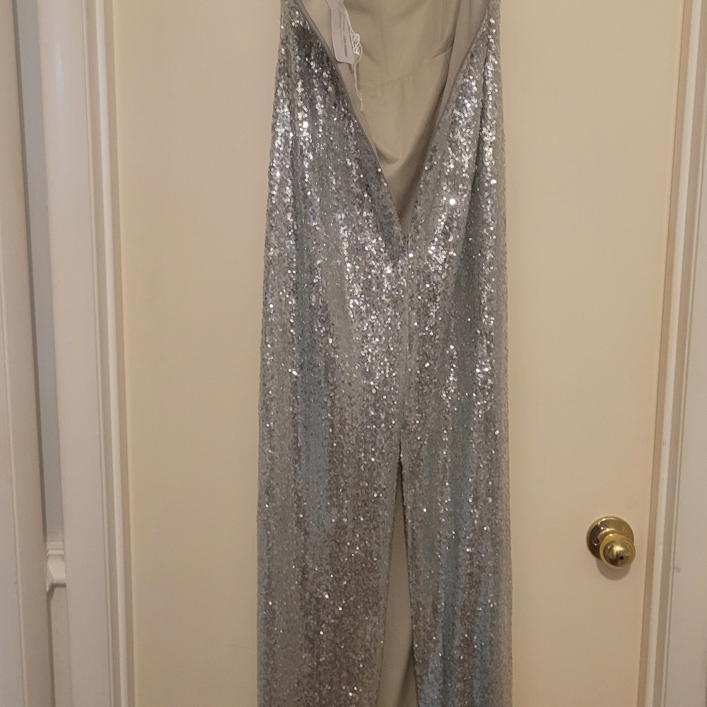 Silver Sequin Formal Dress